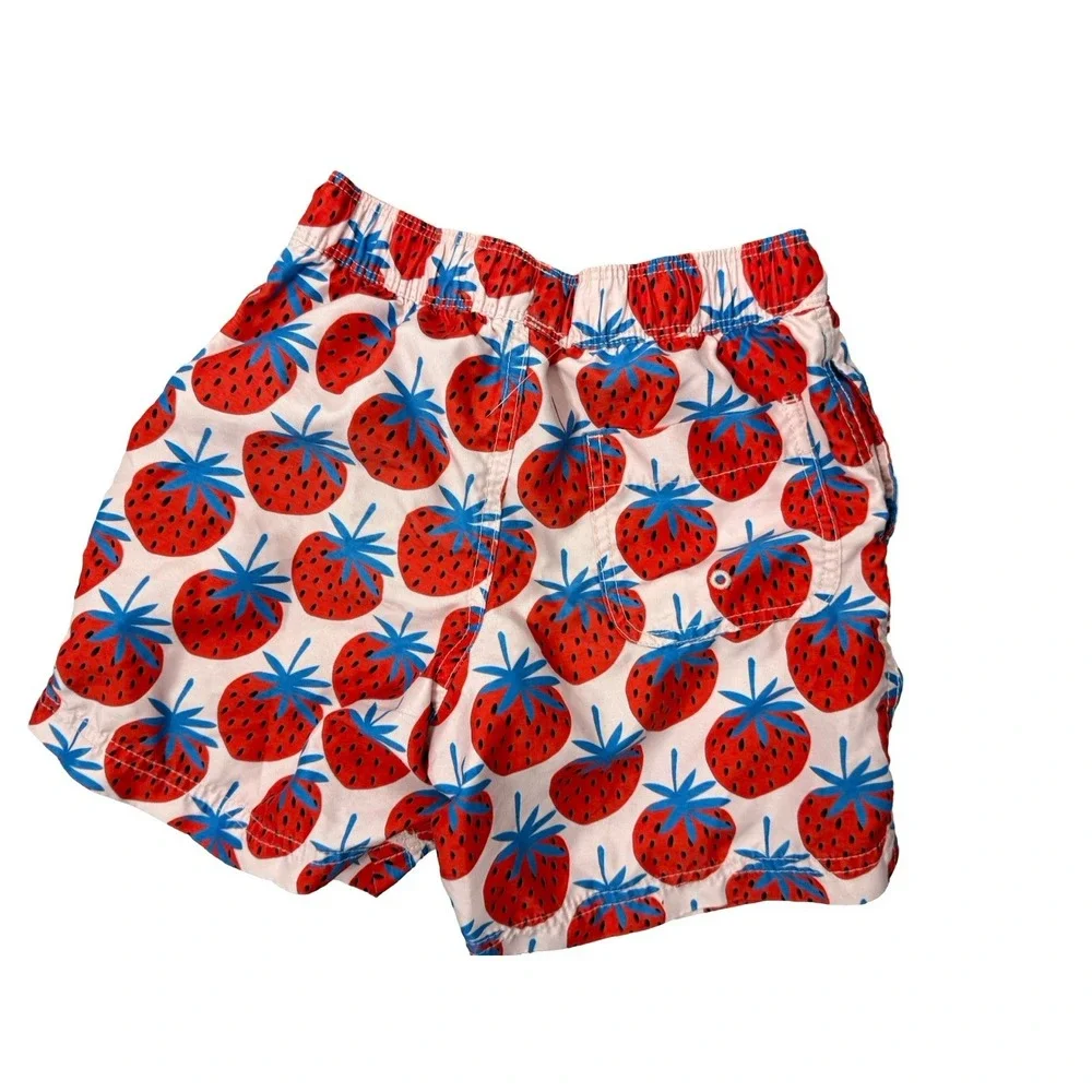 Hanna Andersson Boys Strawberry Swim Trunks Size 110 sz 5